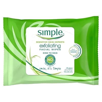 SIMPLE EXFOLIATING FACIAL WIPES