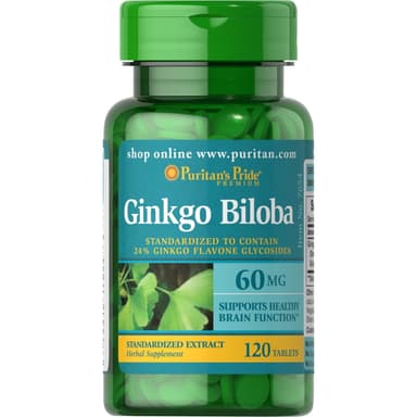 PURITAN'S PRIDE GINKGO BILOBA 60MG X 120 TABS