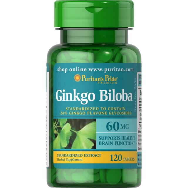 PURITAN'S PRIDE GINKGO BILOBA 60MG X 120 TABS