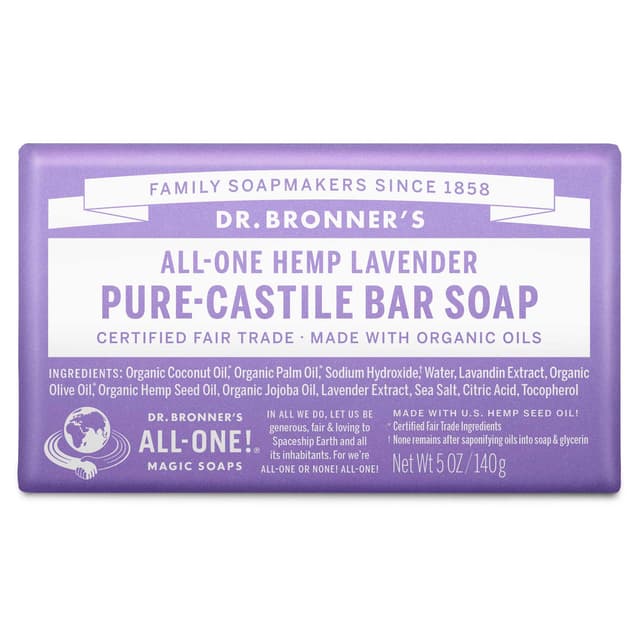 DR. BRONNER'S HEMP LAVENDER BAR SOAP 140G