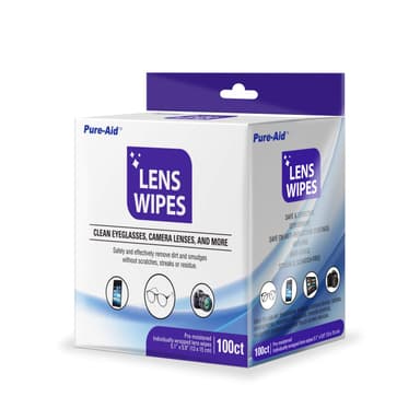 PURE-AID LENS WIPES BY 100