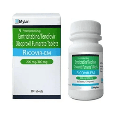 Apotex corp Emtricitabine and tenofovir disoproxil fumarate 200mg/300mg 30 capsules